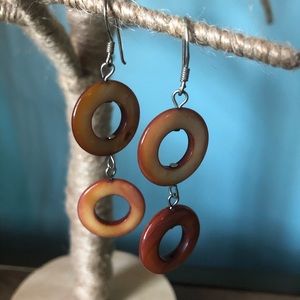 Fair trade made-from-shell Circle earrings